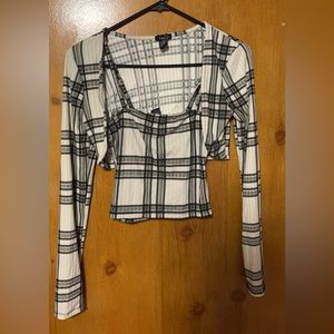 Rue21 plaid cropped tank top cover up. Size XS.